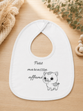 Bavoir bébé “Petit marcassin affamé”